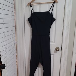 Gap Chic Black Spaghetti Strap Backless Jumpsuit